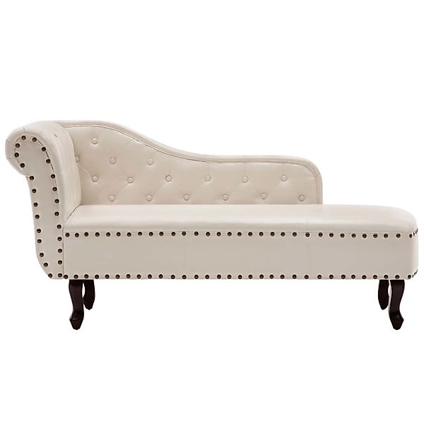 vidaXL Chaiselongue, Liegesofa Creme Kunstleder günstig online kaufen