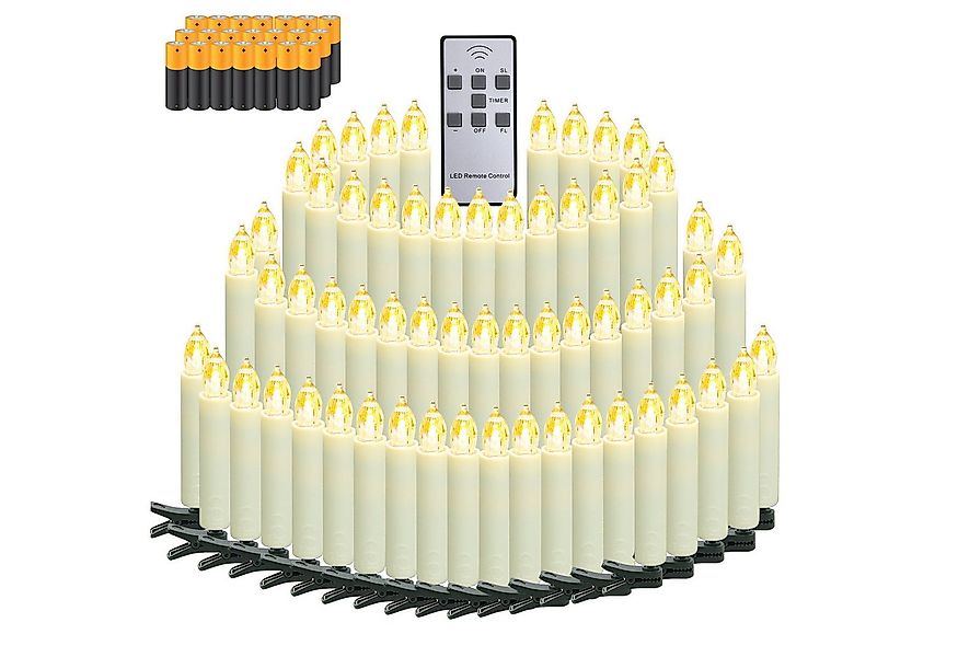 Gotoll LED-Christbaumkerzen D-LZ40-B 20/30/40er weihnachtsbaumkerzen kabell günstig online kaufen