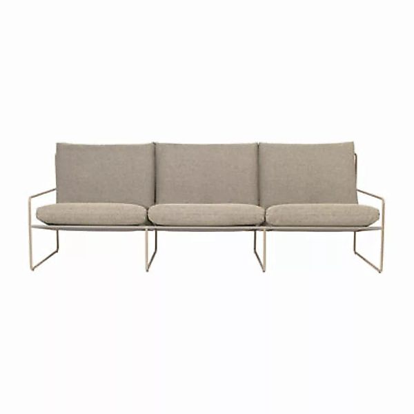 Gartensofa 3-Sitzer Desert Dolce textil beige L 233 cm - Ferm Living - Beig günstig online kaufen