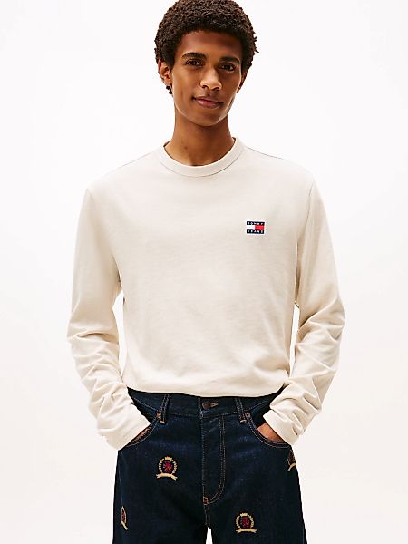 Tommy Jeans Langarmshirt "TJM REG BADGE" Jersey, Rundhals, meliert, regular günstig online kaufen