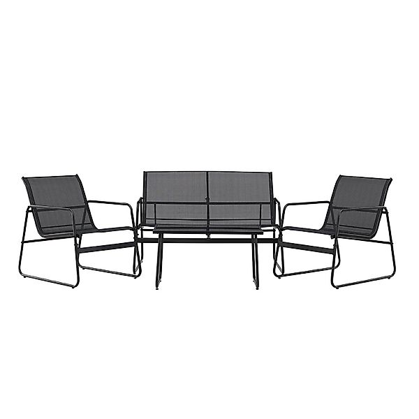 ebuy24 Scopello Loungeset 1 Sofa 2 Stühle 1 Couchtisch Schwarz Tisch cm H41 günstig online kaufen