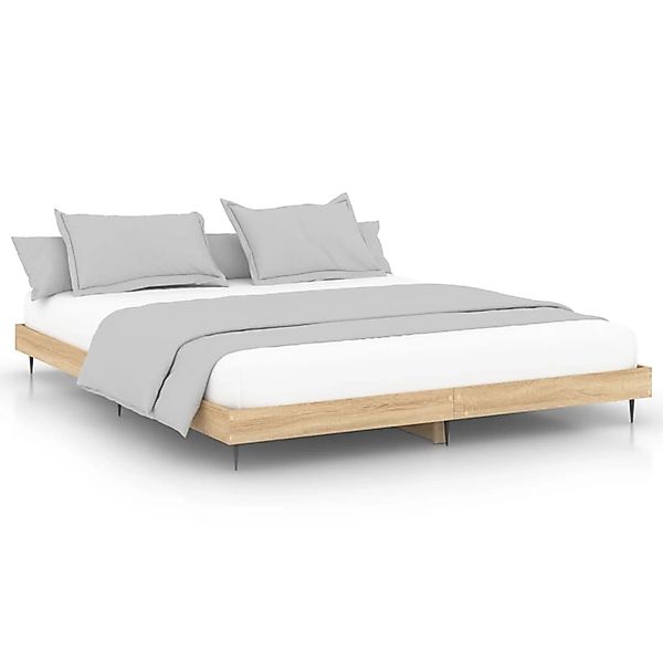 vidaXL Bettgestell ohne Matratze Sonoma-Eiche 180x200 cm Holzwerkstoff 8322 günstig online kaufen