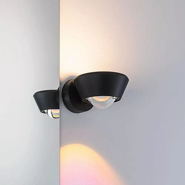 LED Wandleuchte in Schwarz 9W 648lm IP44 günstig online kaufen