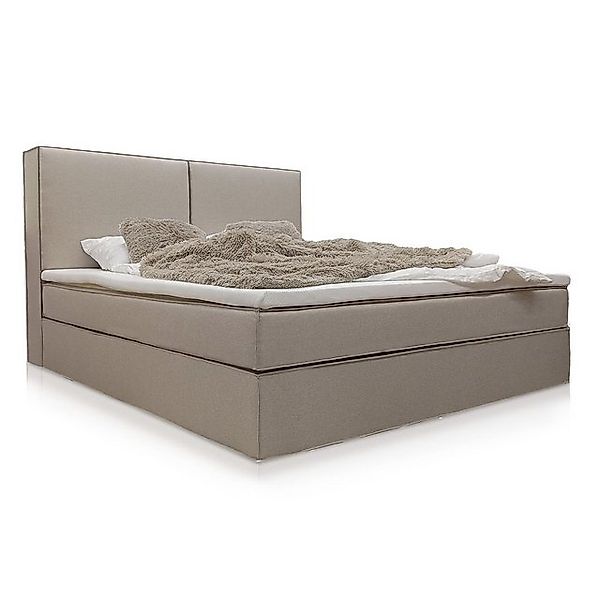Juskys Boxspringbett Detroit, inklusive Topper, angenehme Einstiegshöhe, Ch günstig online kaufen