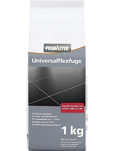 Primaster Fugenmörtel Primaster Universalflexfuge 1 - 15 mm weiß 1 kg günstig online kaufen