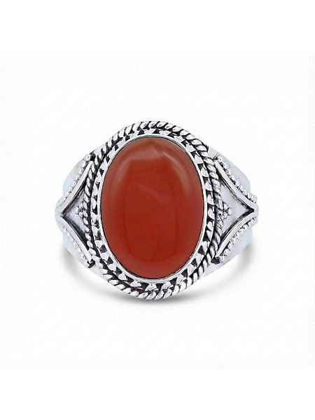 mantraroma Silberring MEKANU aus 925 Silber mit Karneol (Ring mit Schmuckbe günstig online kaufen