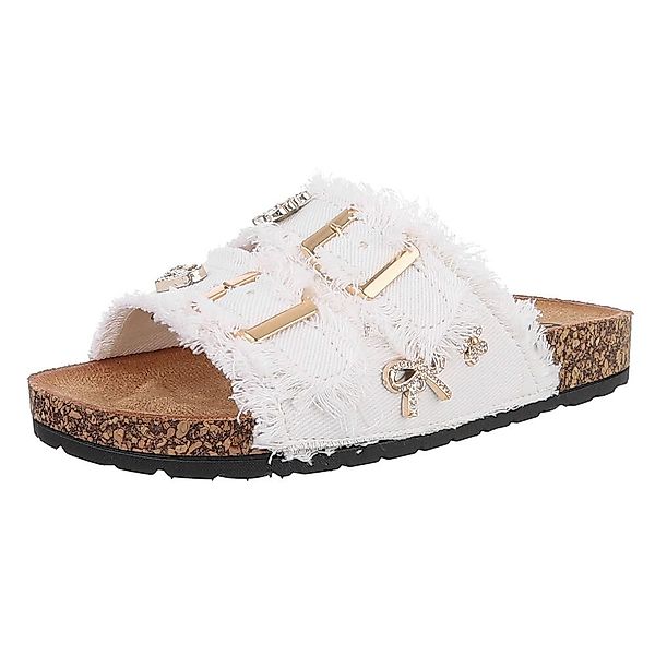 Ital-Design Stylische Pantolette mit Korksohle und günstig online kaufen