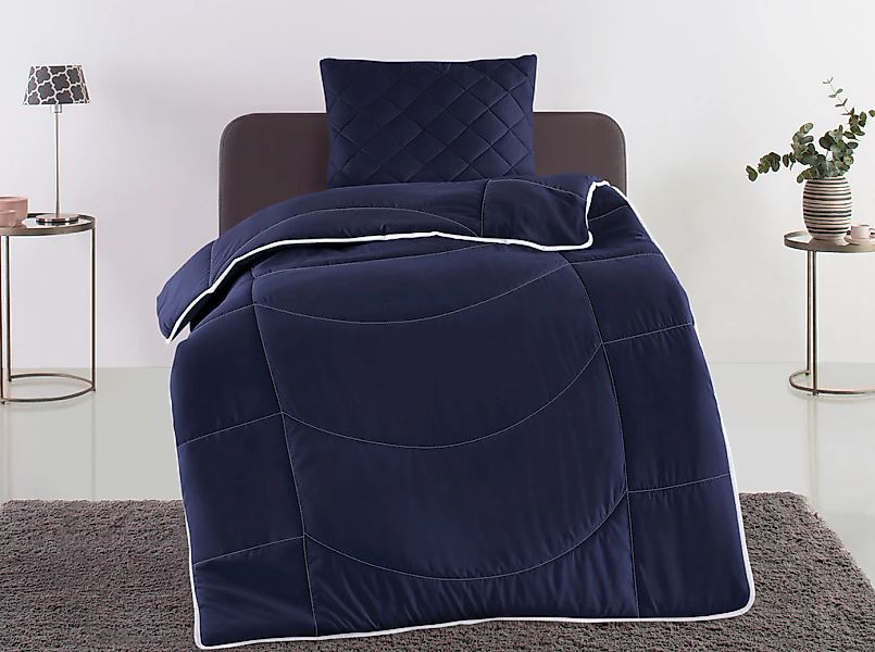 my home Steppbett + Kopfkissen "Microlux, Bettdecke 135x200 cm, 155x220 cm" günstig online kaufen