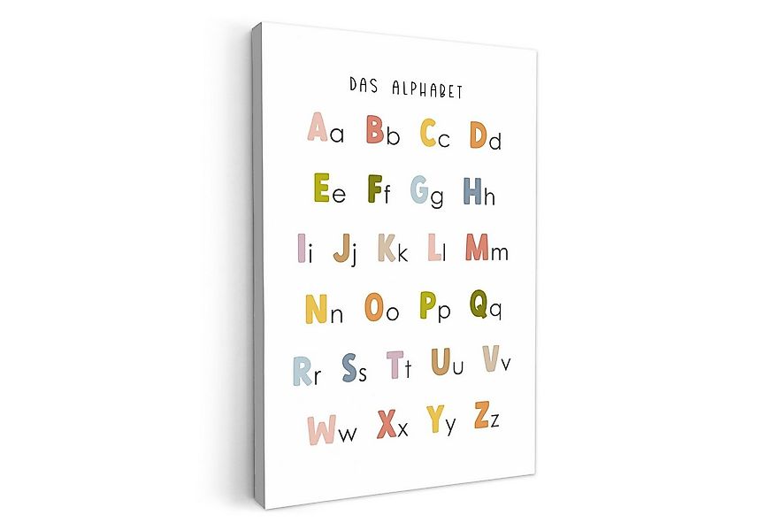 OneMillionCanvasses® Leinwandbild Pädagogisch - Alphabet lernen - Farbenfro günstig online kaufen