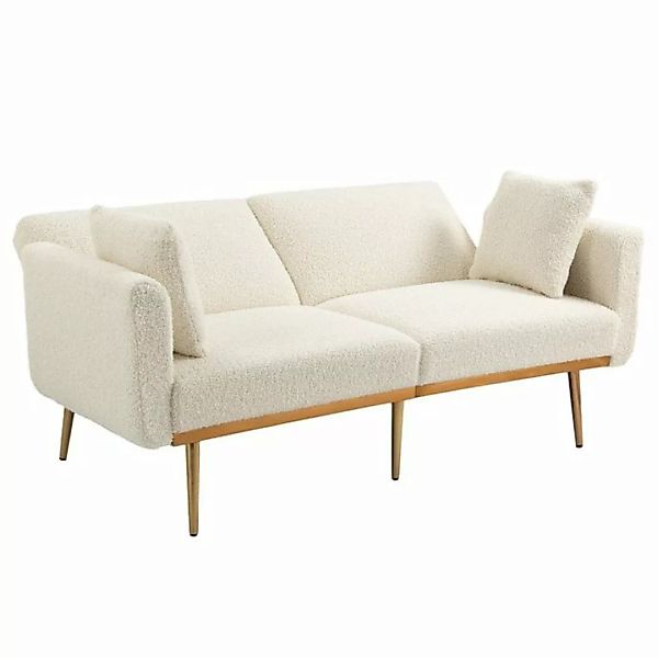 DOTMALL 2-Sitzer Samtsofa, Akzentsofa, Zweisitzer-Sofa mit Metallfüßen günstig online kaufen