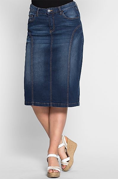 Sheego A-Linien-Rock Jeansrock günstig online kaufen