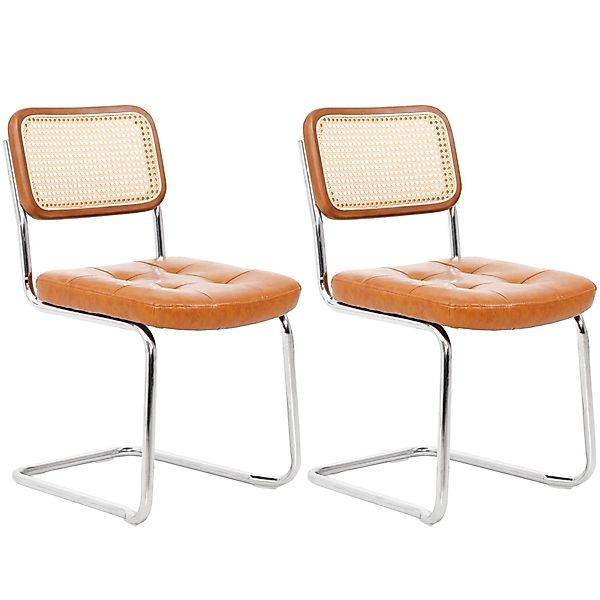 DAKYAM Freischwinger Schwingstuhl Esszimmerstuhl Akzentstühle Rattan, günstig online kaufen