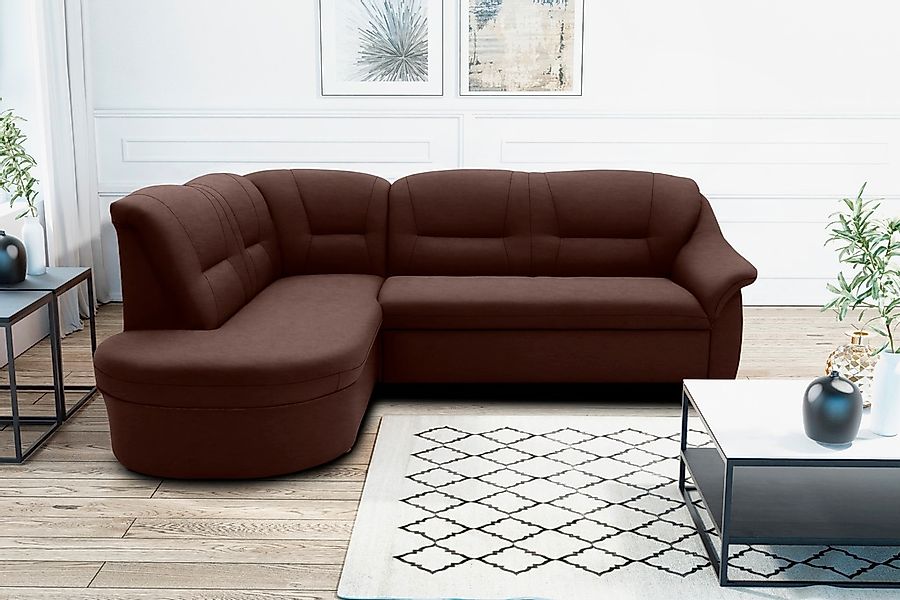 DOMO collection Ecksofa "Faenza für kleine Räume, Stellmaße 232x176cm, komf günstig online kaufen