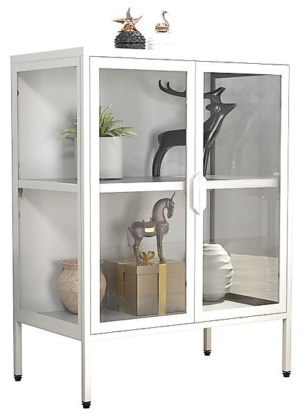 VCM Standvitrine Stahl Glas Standvitrine Vitrine günstig online kaufen