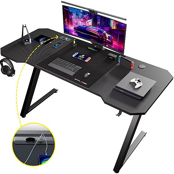 GTPLAYER Schreibtisch 120×60 Gaming Tisch mit günstig online kaufen
