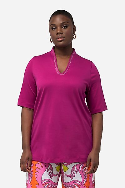 Ulla Popken T-Shirt Pima Cotton Shirt günstig online kaufen