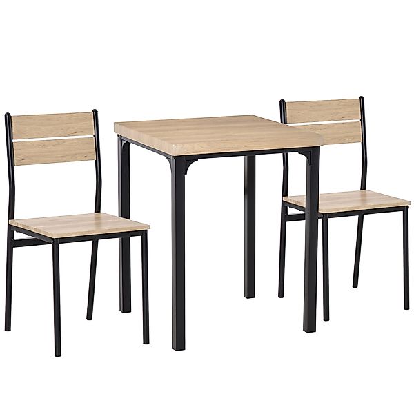 HOMCOM Essgruppe Küchentisch mit Metallgestell, (Sitzgruppe, günstig online kaufen