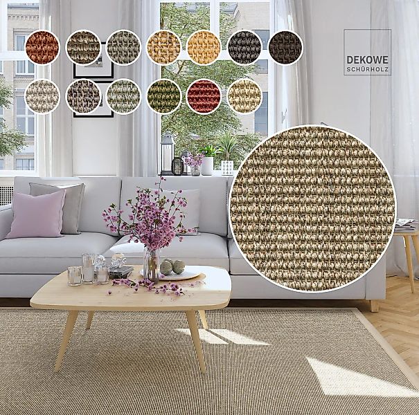 Dekowe Sisalteppich "Mara S2 mit Bordüre" rechteckig 5 mm Höhe Flachgewebe, günstig online kaufen