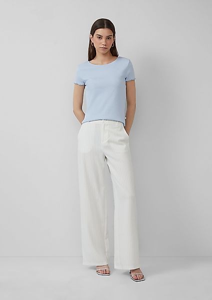 QS Stoffhose Nadelstreifen-Hose mit weitem Bein günstig online kaufen