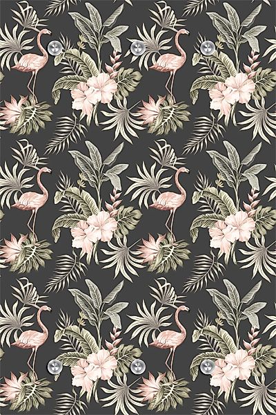 queence Garderobenleiste "Flamingos" mit 6 Haken, 80 x 120 cm günstig online kaufen