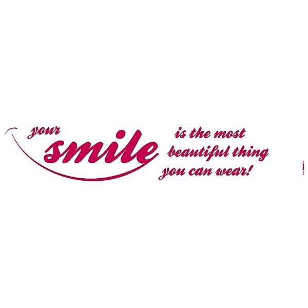 Komar Wandtattoo "Your smile - Größe 14 x 70 cm" selbstklebend, Wandsticker günstig online kaufen
