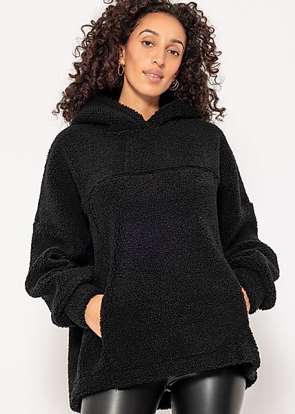 SASSYCLASSY Strickpullover Kuscheliger Oversize Teddy Kapuzenpullover günstig online kaufen