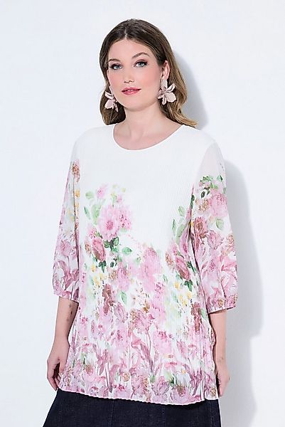 MIAMODA Longbluse Bluse A-Linie Sonnenplissee mit Blumendruck günstig online kaufen