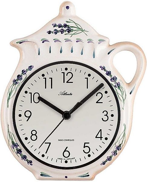 Atlanta Wanduhr klassische Küchenfunkuhr - Kanne - Atlanta Modell: 6025 günstig online kaufen
