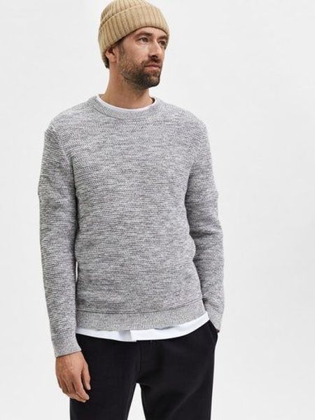 Selected Rundhalspullover SLHVINCE LS KNIT BUBBLE günstig online kaufen