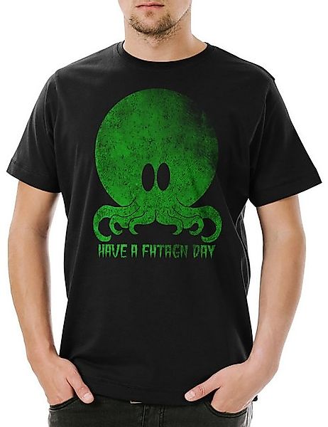 Urban Backwoods Print-Shirt Cthulhu Have A Fhtagn Day Herren T-Shirt Call M günstig online kaufen