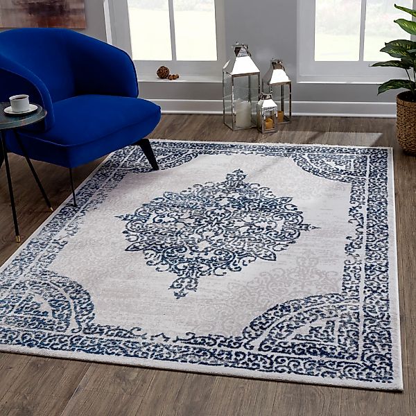 Sanat Teppich "Evra 7001" rechteckig 22 mm Höhe Wohnzimmer, Kurzflor, moder günstig online kaufen