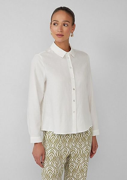 s.Oliver Langarmbluse Bluse Hemdbluse aus Leinenmix günstig online kaufen
