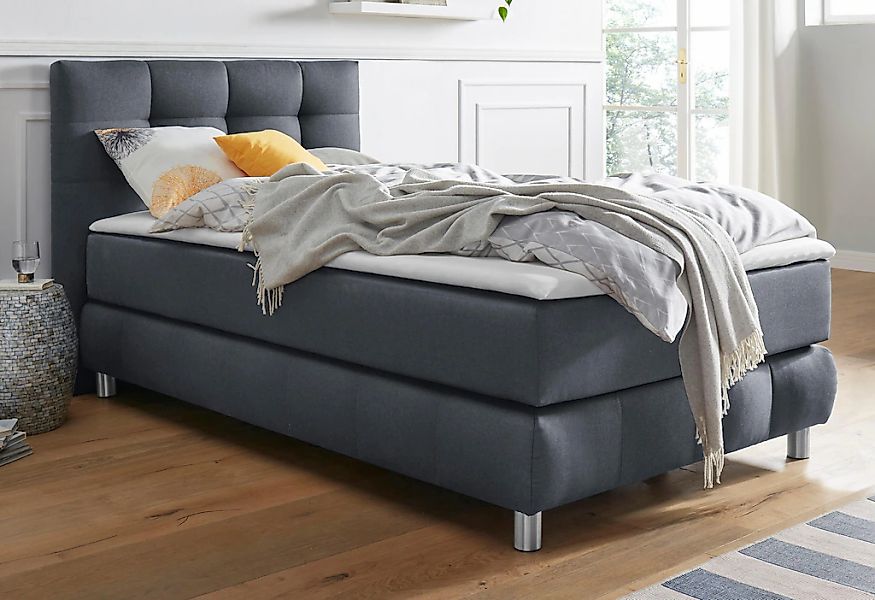 Home affaire Boxspringbett "Salo" incl. Topper, 6 Breiten, 2 Härtegrade, TF günstig online kaufen