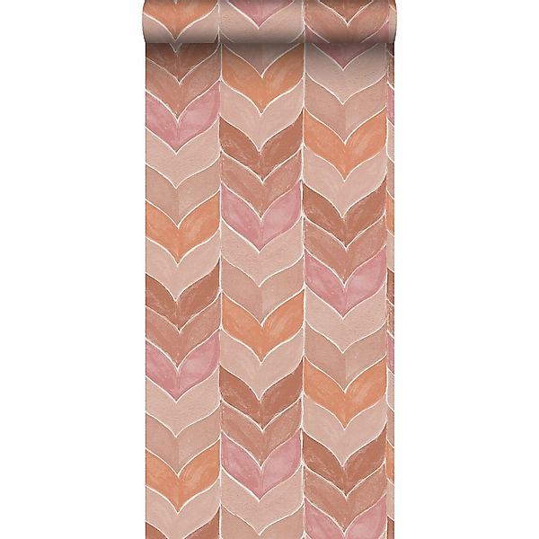 Sanders & Sanders Tapete Grafisches Motiv Terrakottarosa 53 Cm X 1005 M 640 günstig online kaufen