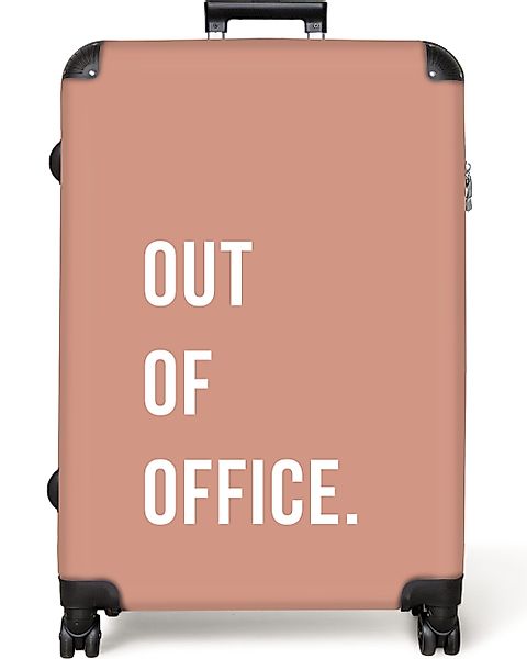 NoBoringSuitcases.com© Hartschalen-Trolley Zitate - Rosa - günstig online kaufen