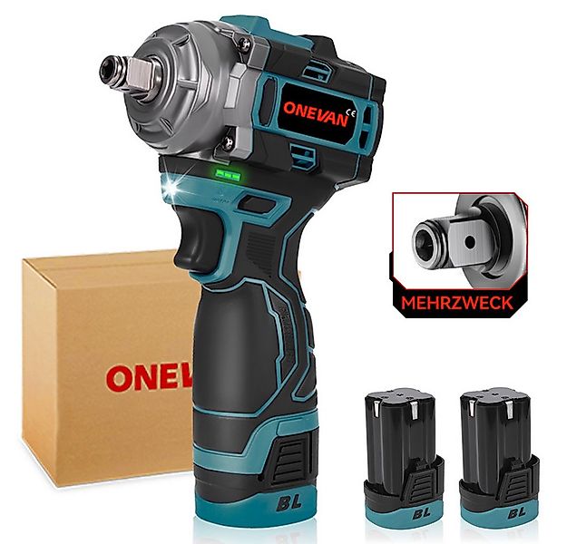 ONEVAN Akku-Schlagschrauber 500N.m Elektro Brushless Motor 1/2 Zoll Elektri günstig online kaufen