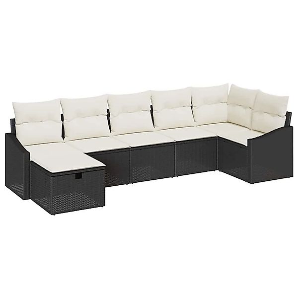 vidaXL Sofa Set mit Kissen 7-Tlg Poly-Rattan 3360628 günstig online kaufen