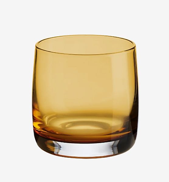 Glas Sarabi amber – Design Tumbler Glas mit verstärktem Boden günstig online kaufen