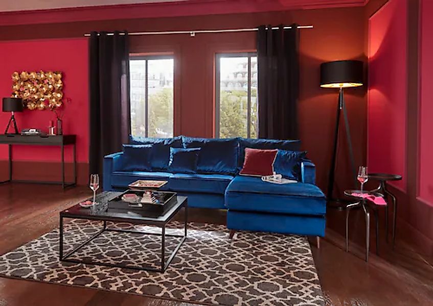 Home affaire Ecksofa »Renesse L-Form«, lose Kissen, Keder an Sitzkissen günstig online kaufen