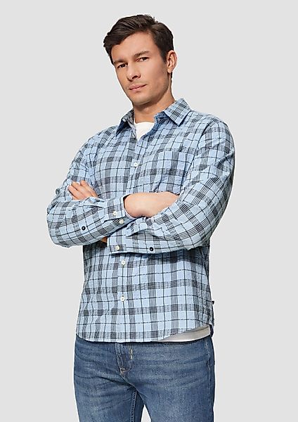 s.Oliver Langarmhemd Hemd Regular Fit: Kariertes günstig online kaufen