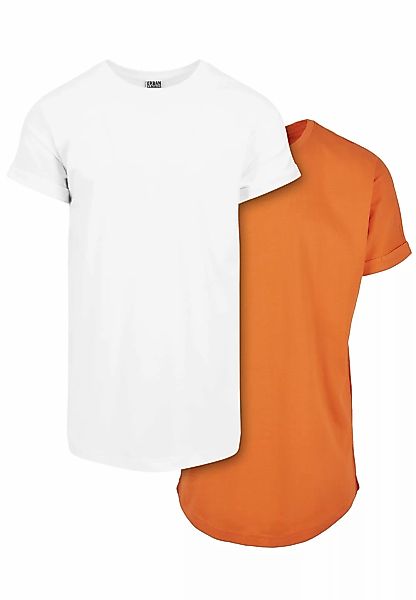 URBAN CLASSICS Kurzarmshirt "Urban Classics Herren Pre-Pack Long Shaped Tur günstig online kaufen