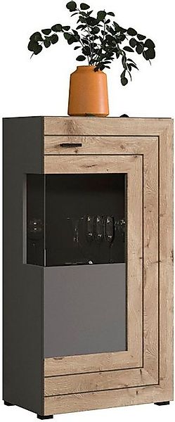 INOSIGN Vitrine Aalborg, Höhe 118 cm, 1 Glastür, 2 Fächer, 2-farbig, Metall günstig online kaufen