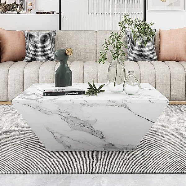 XDeer Couchtisch Moderner Trommel Couchtisch(weiß,70*70*37cm)Wohnzimmertisc günstig online kaufen