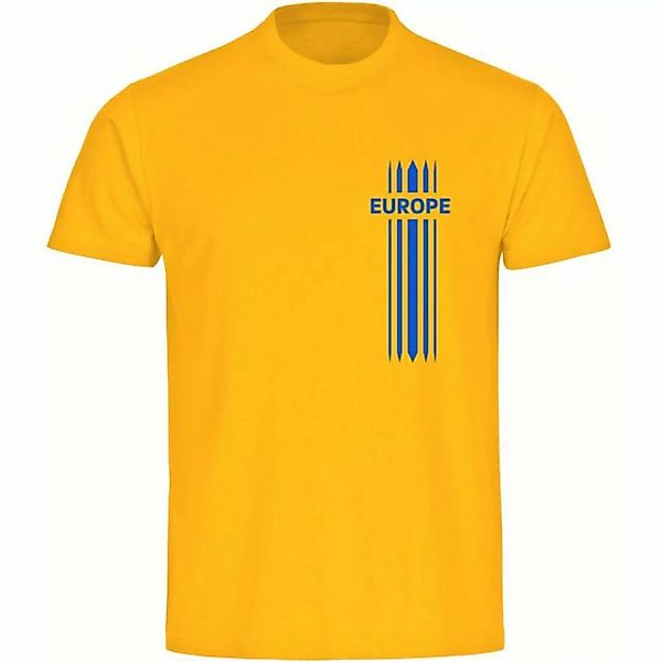 multifanshop T-Shirt Herren Europe - Streifen - Männer günstig online kaufen
