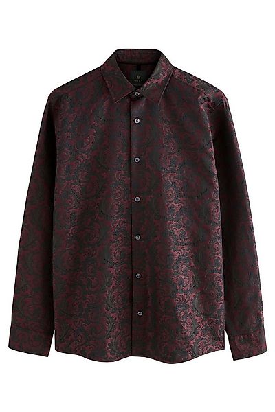 Next Langarmhemd Elegantes Regular Fit Langarmhemd mit Print (1-tlg) günstig online kaufen