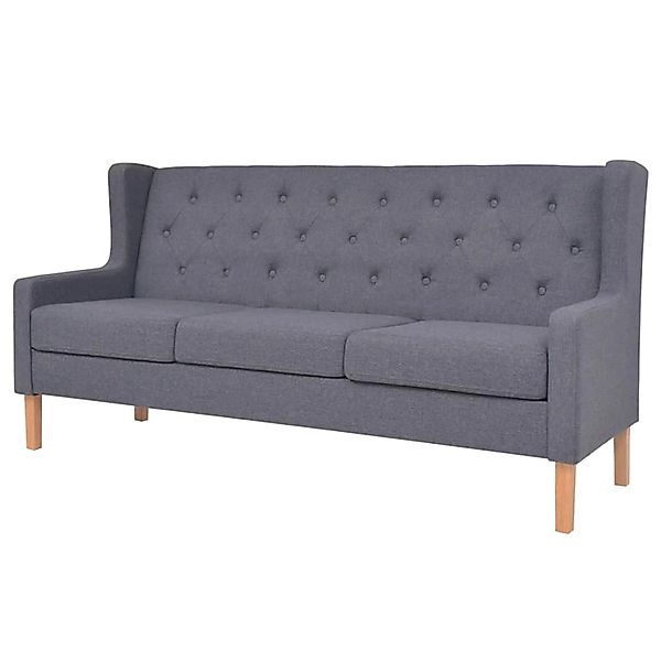 vidaXL 3-Tlg Sofa-Set Stoff Grau günstig online kaufen