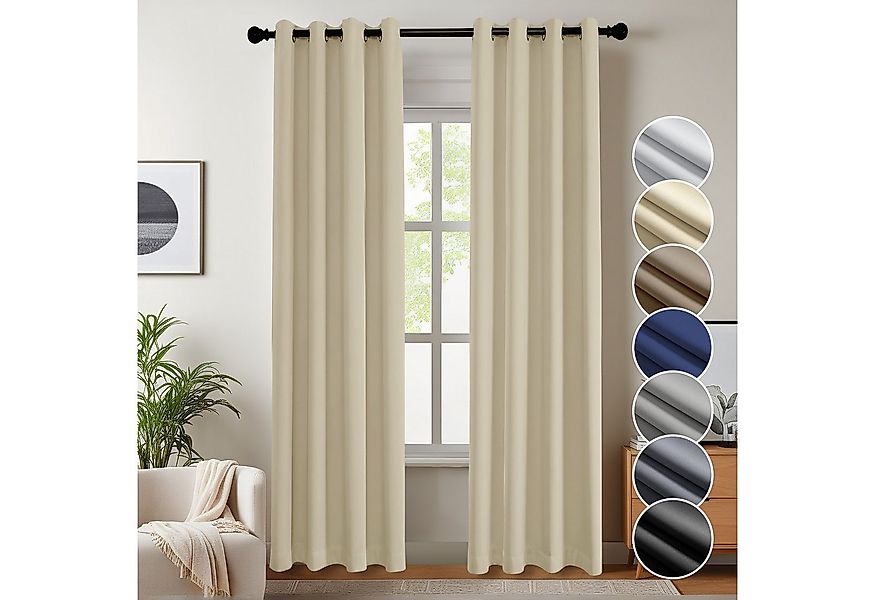 Simloveve Vorhang Gardinen Wärmeisolierende Schlafzimmer Blackout Curtain L günstig online kaufen