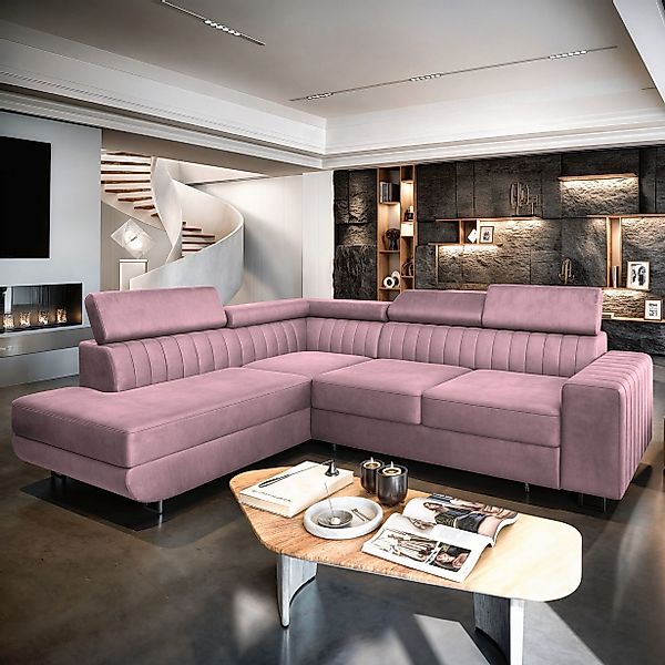 Masseno Ecksofa NOLA mit Schlaffunktion L-Form, günstig online kaufen