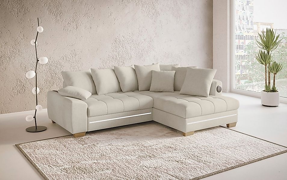 Mr. Couch Ecksofa "Nikita II, L-Form", mit Kaltschaum, RGB-LED, Soundsystem günstig online kaufen