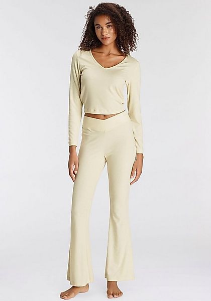 LASCANA Pyjama (Set, 2 tlg) aus schönem Ripp-Material günstig online kaufen